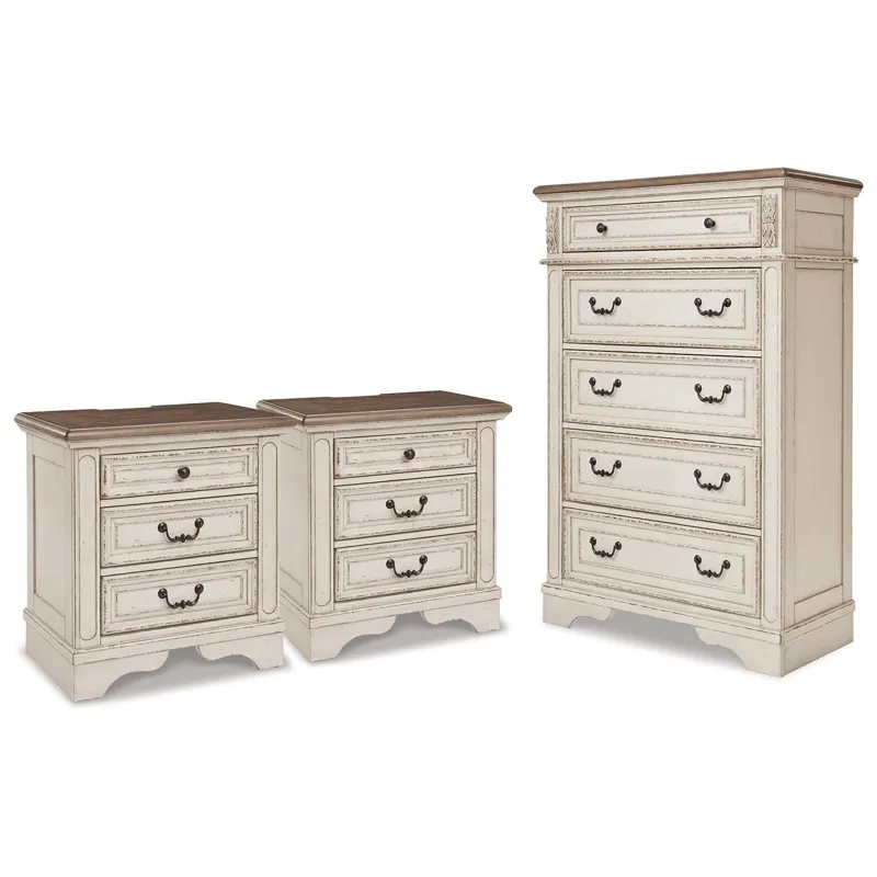 Realyn Chest and 2 Nightstands