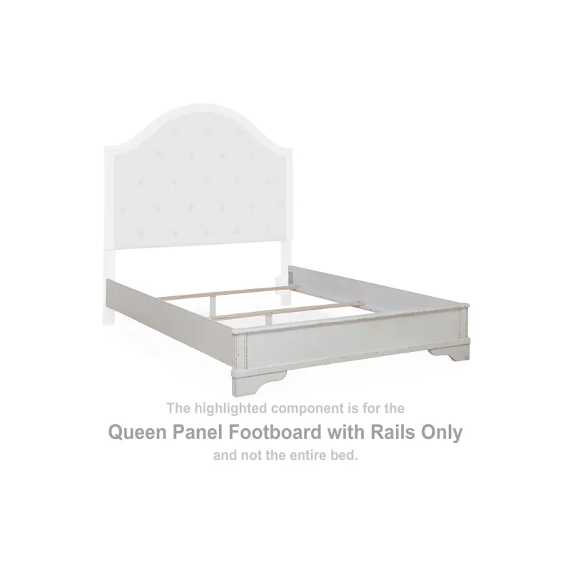 Moraway Queen Panel Footboard with Rails