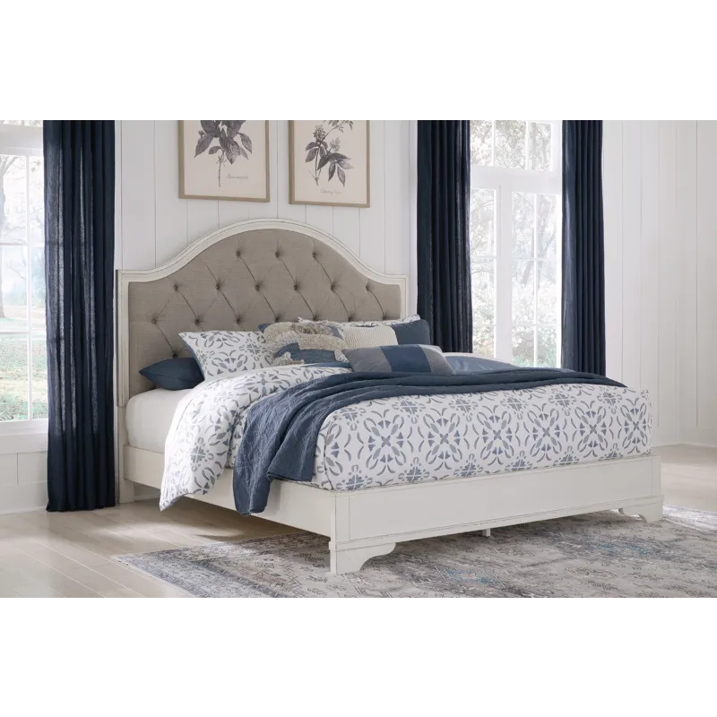 Moraway King Upholstered Panel Bed
