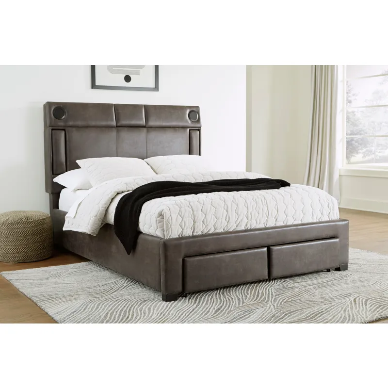 Mirlenz King Upholstered Bed with Storage