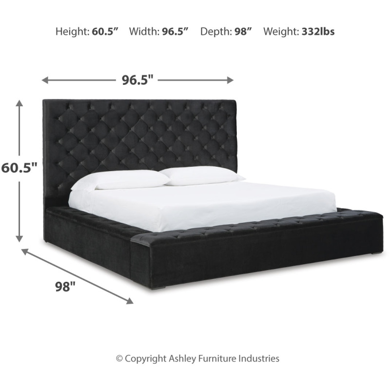 Lindenfield King Upholstered Bed with Storage B758B14 by Signature