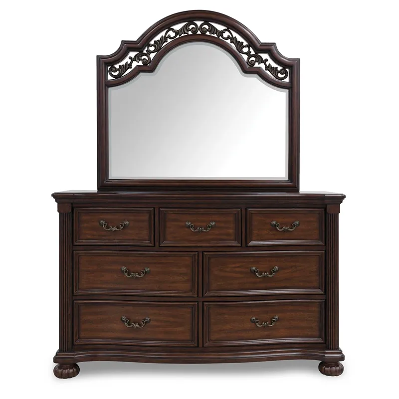 Lavinton King Poster Bed, Dresser, Mirror and 2 Nightstands