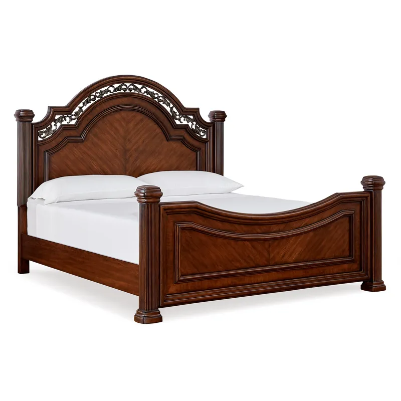 Lavinton King Poster Bed, Dresser, Mirror and 2 Nightstands