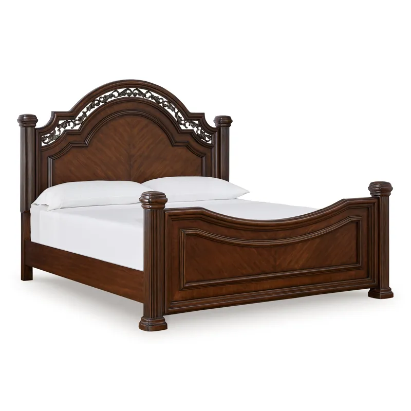 Lavinton Queen Poster Bed, Dresser, Mirror and Nightstand