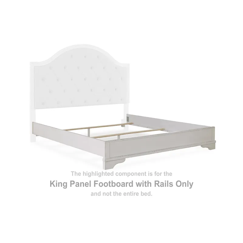 Brollyn King Panel Footboard with Rails