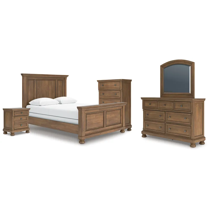 Vandenmore Queen Panel Bed, Dresser, Mirror, Chest and Nightstand
