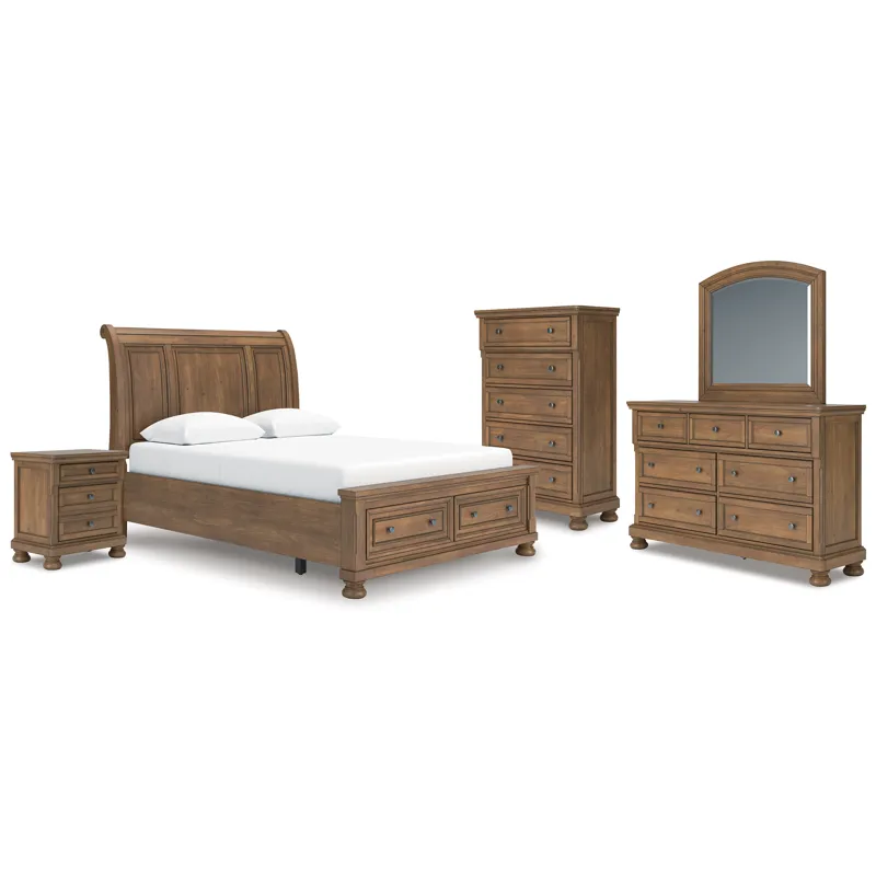 Vandenmore Queen Sleigh Bed, Dresser, Mirror, Chest and Nightstand