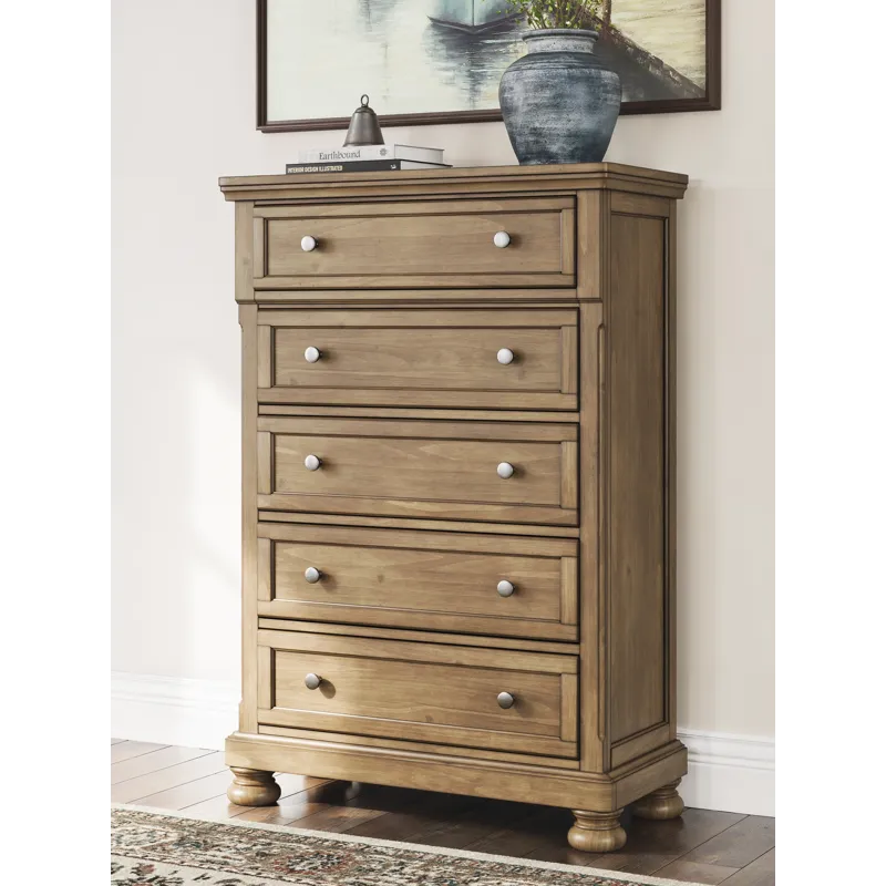 Vandenmore Queen Panel Bed, Dresser, Mirror, Chest and Nightstand