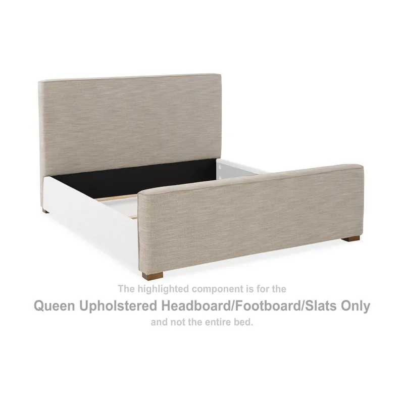 Dakmore Queen Upholstered Headboard/Footboard/Slats