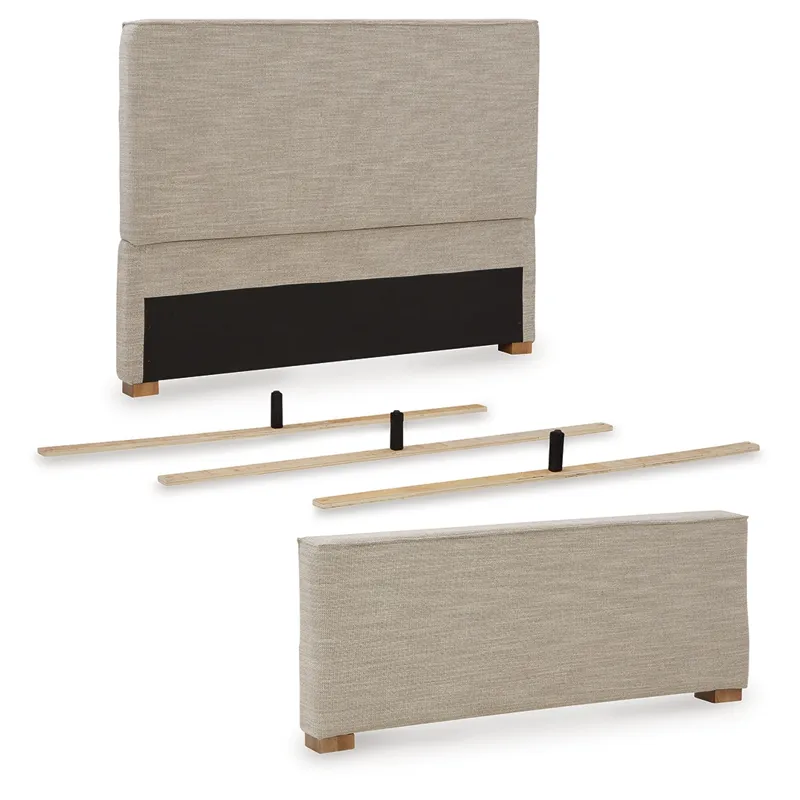 Dakmore Queen Upholstered Headboard/Footboard/Slats
