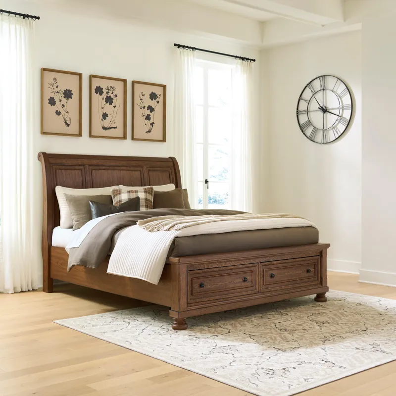 Zackaryn Queen Sleigh Storage Bed