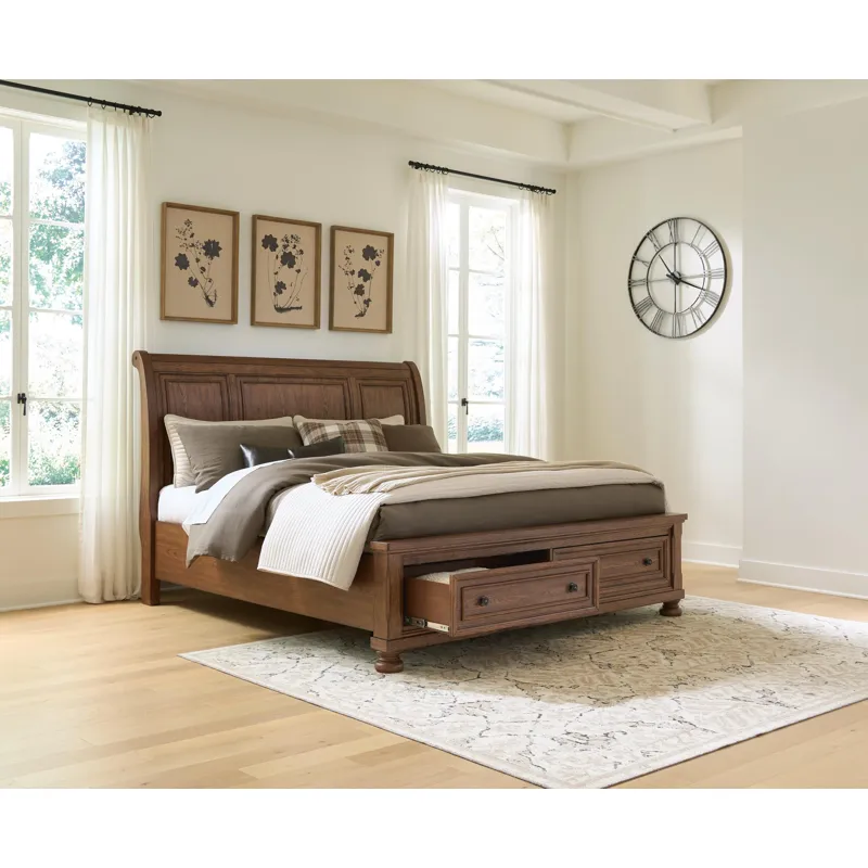 Zackaryn King Sleigh Storage Bed