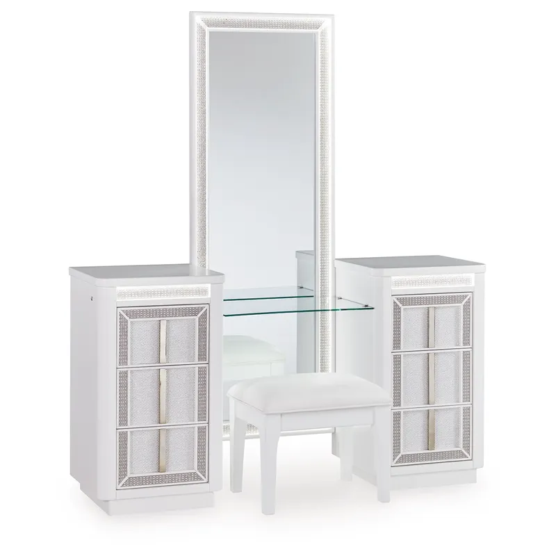 Chalanna Vanity, Mirror and Stool