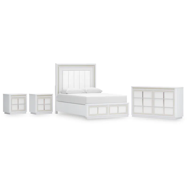 Chalanna Queen Storage Bed, Dresser and 2 Nightstands