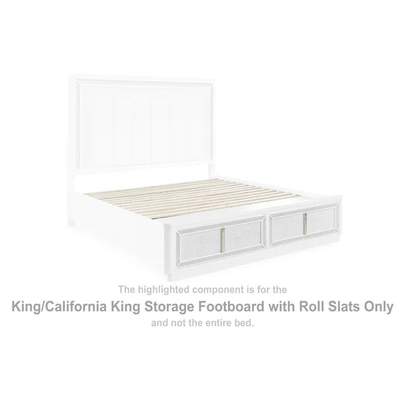 Chalanna King/California King Storage Footboard with Roll Slats
