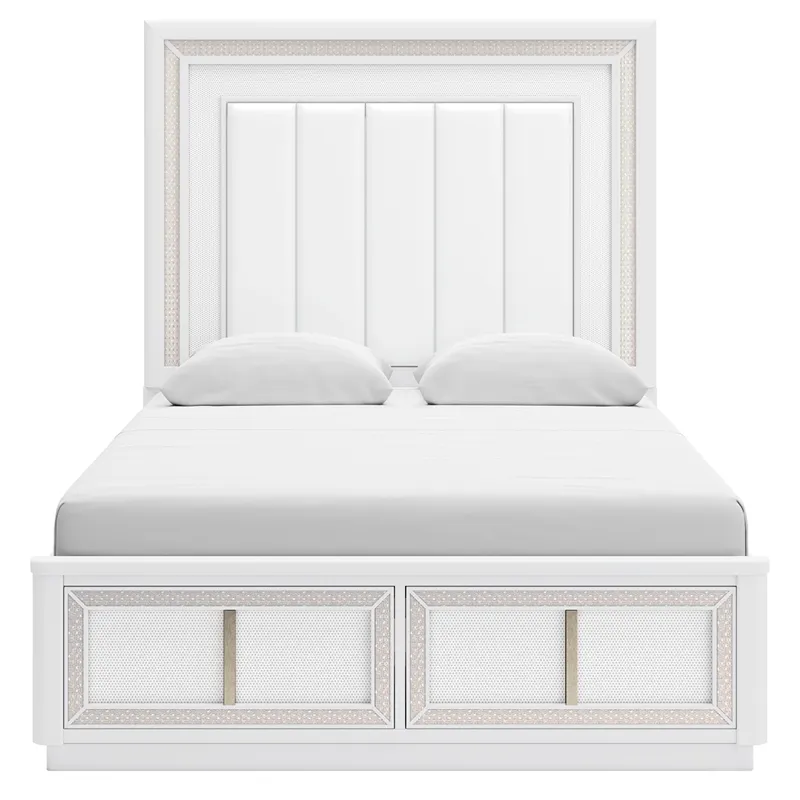 Chalanna Queen Panel Storage Bed and Nightstand