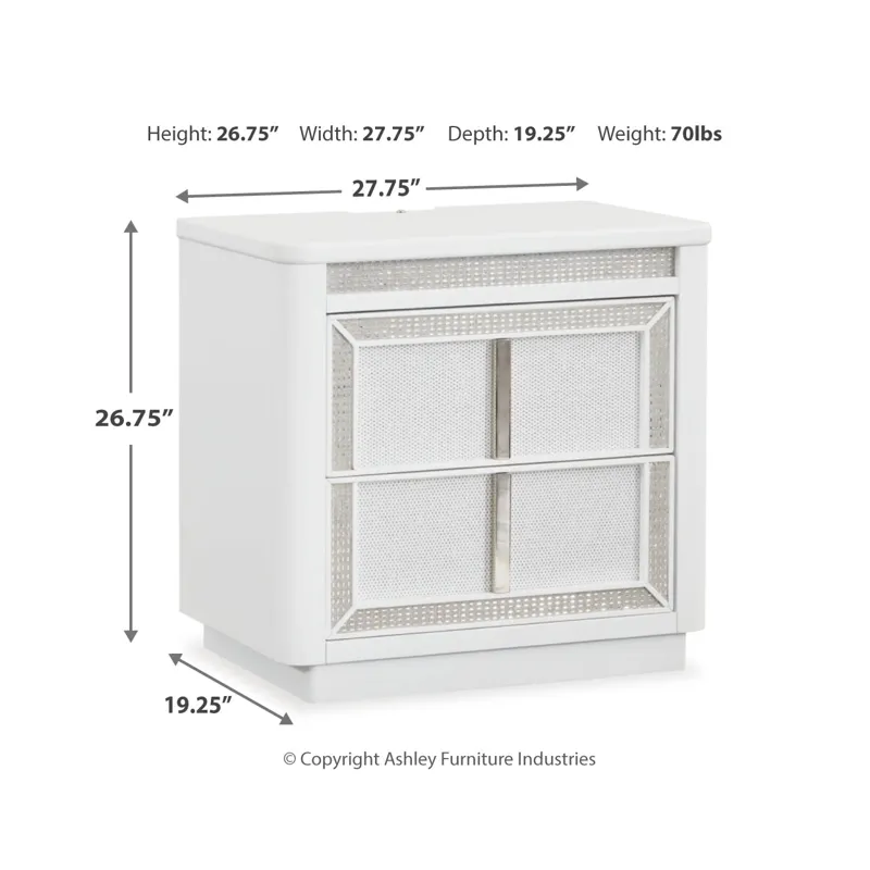 Chalanna Queen Panel Storage Bed and Nightstand