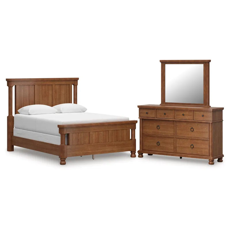 Chadworth Queen Poster Bed, Dresser and Mirror