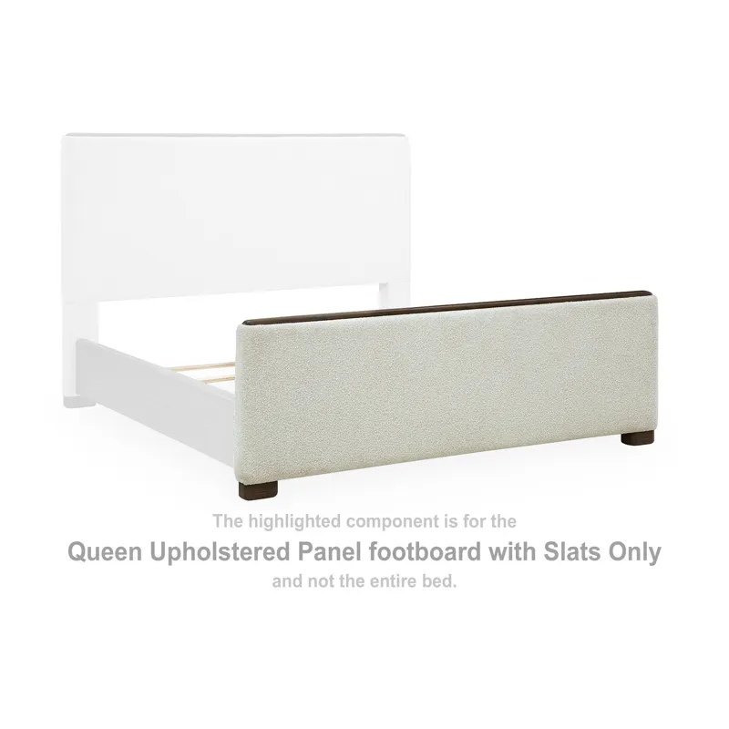 Radkin Queen Upholstered Panel footboard with Slats