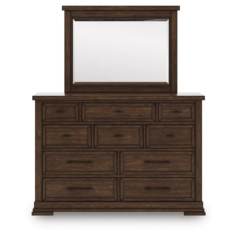 Taffenbrook Queen Panel Storage Bed, Dresser and Mirror