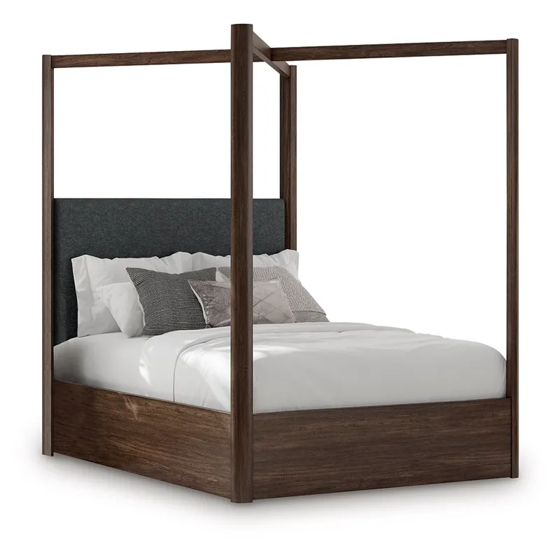 Kendamor Queen Canopy Bed, Dresser and Mirror