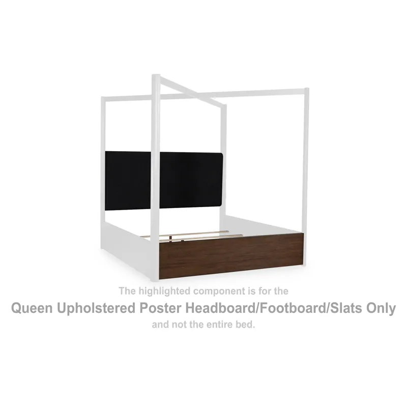 Dilenno Queen Upholstered Poster Headboard/Footboard/Slats