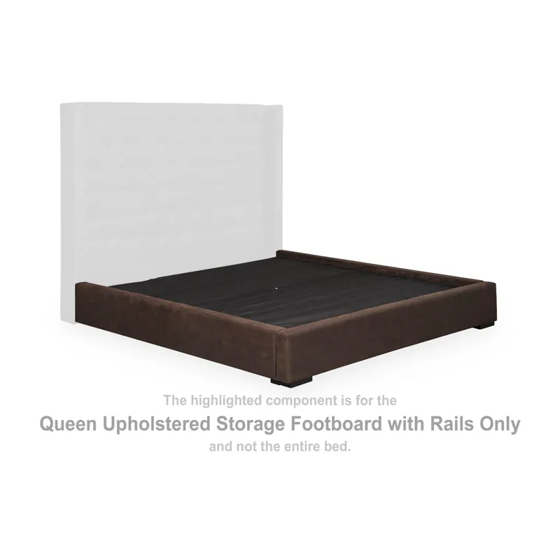 Lavernty Queen Upholstered Storage Footboard with Rails
