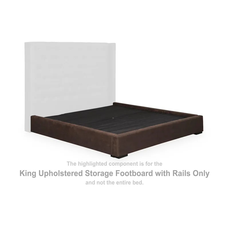 Lavernty King Upholstered Storage Footboard with Rails