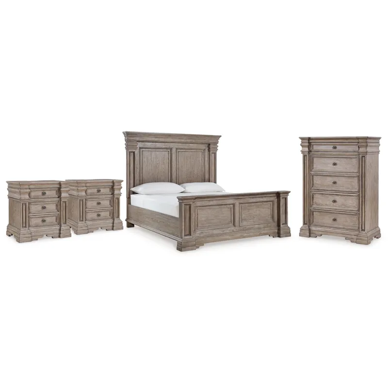 Blairhurst King Panel Bed, Chest and 2 Nightstands