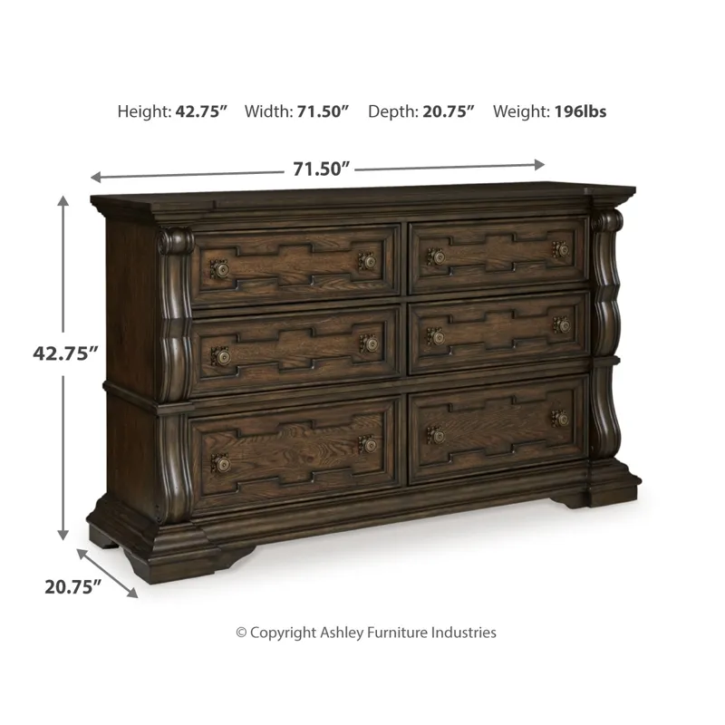 Maylee Queen Upholstered Panel Bed, Dresser and 2 Nightstands