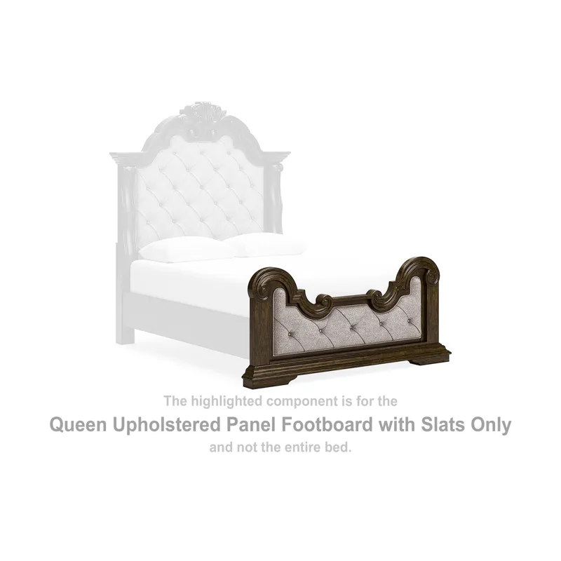Maylee Queen Upholstered Panel Footboard with Slats