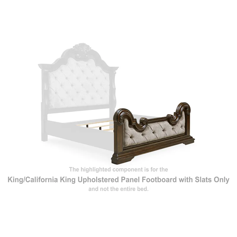 Maylee King/California King Upholstered Panel Footboard with Slats