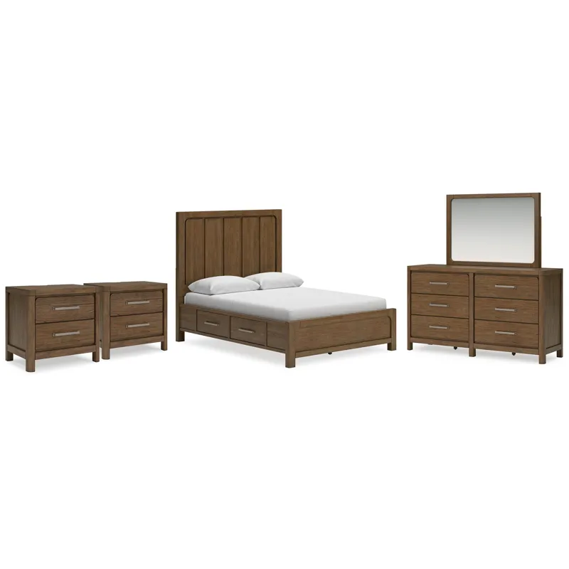 Cabalynn Queen Panel Storage Bed, Dresser, Mirror and 2 Nightstands