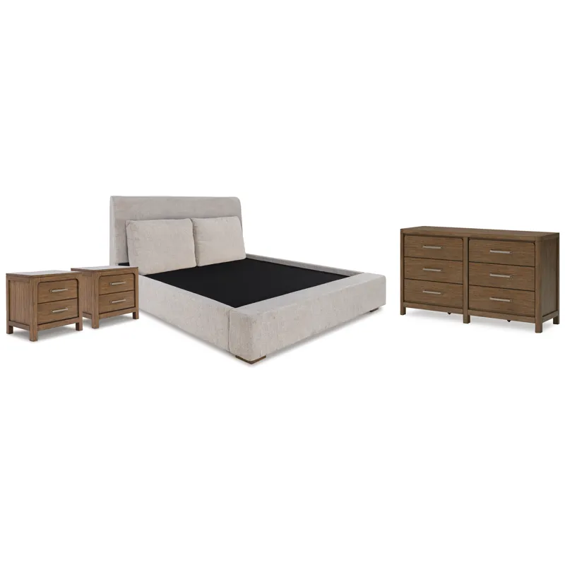 Cabalynn King Upholstered Bed, Dresser and 2 Nightstands