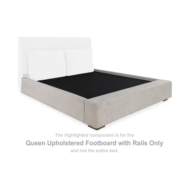 Cabalynn Queen Upholstered Footboard with Rails