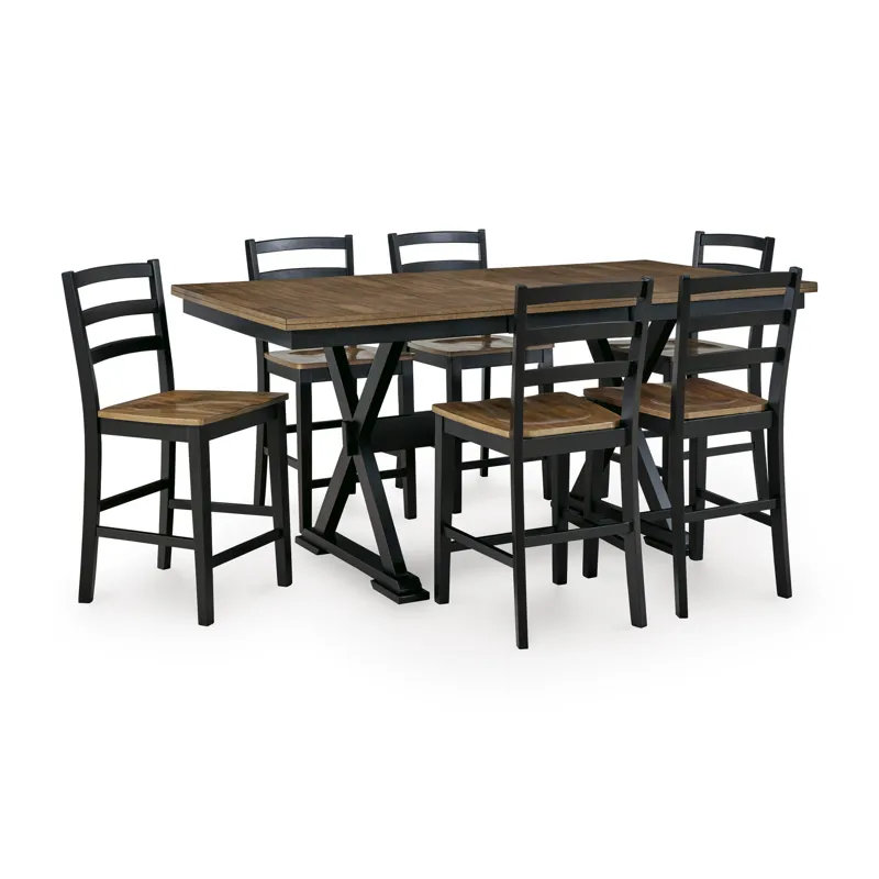Wildenauer 7 PC Counter Height Dining Set