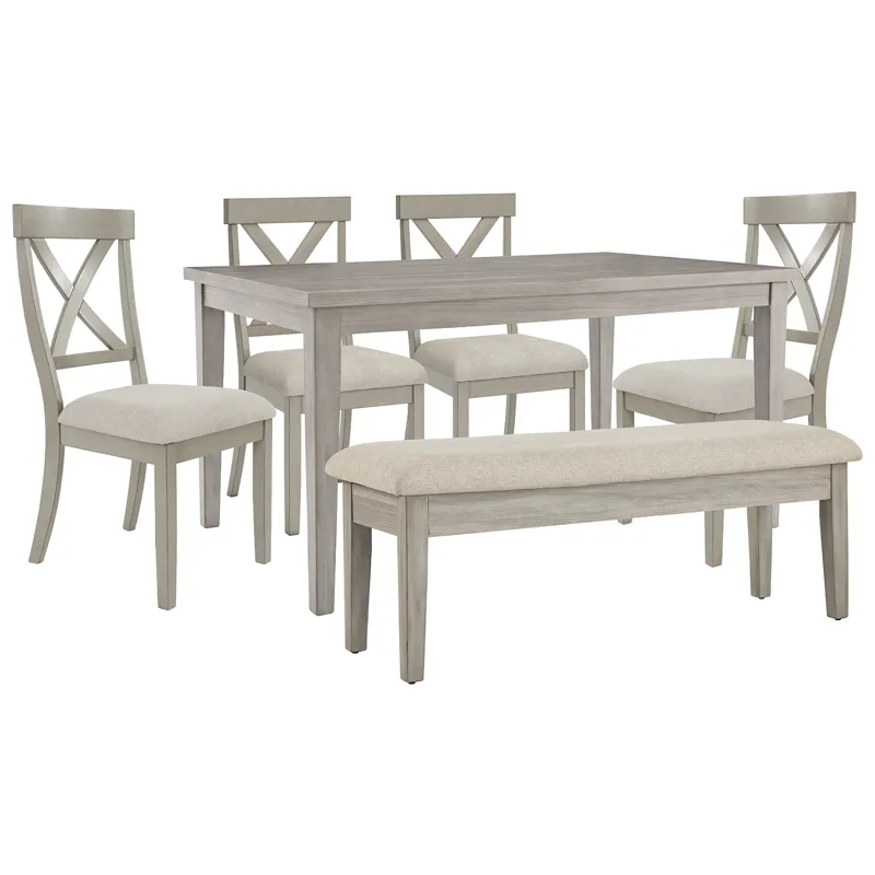 Parellen Dining Table, 2 Chairs and Bench