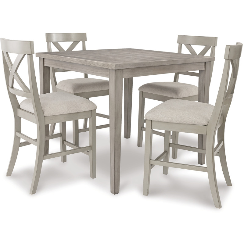 Parellen Counter Height Dining Table and 4 Barstools D291D3 by