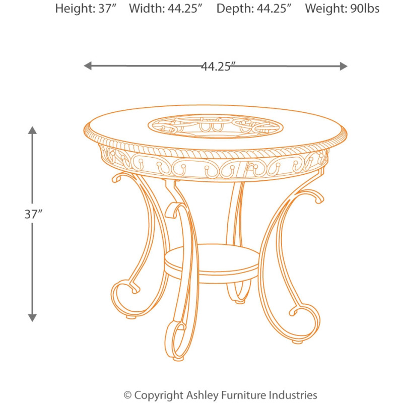 Glambrey Counter Height Dining Table D32913 by Signature Design by