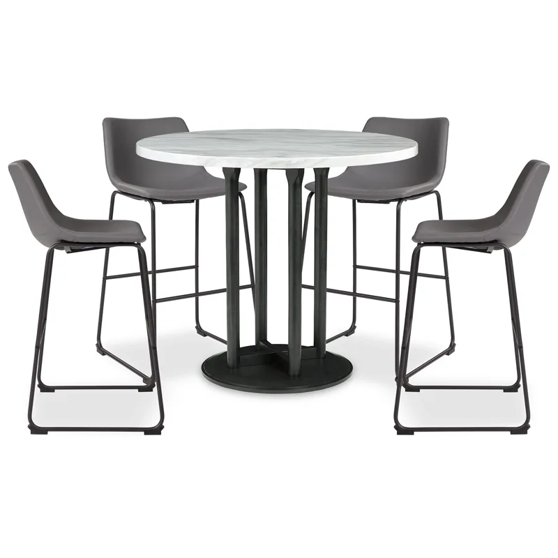 Centiar Counter Height Dining Table and 4 Barstools