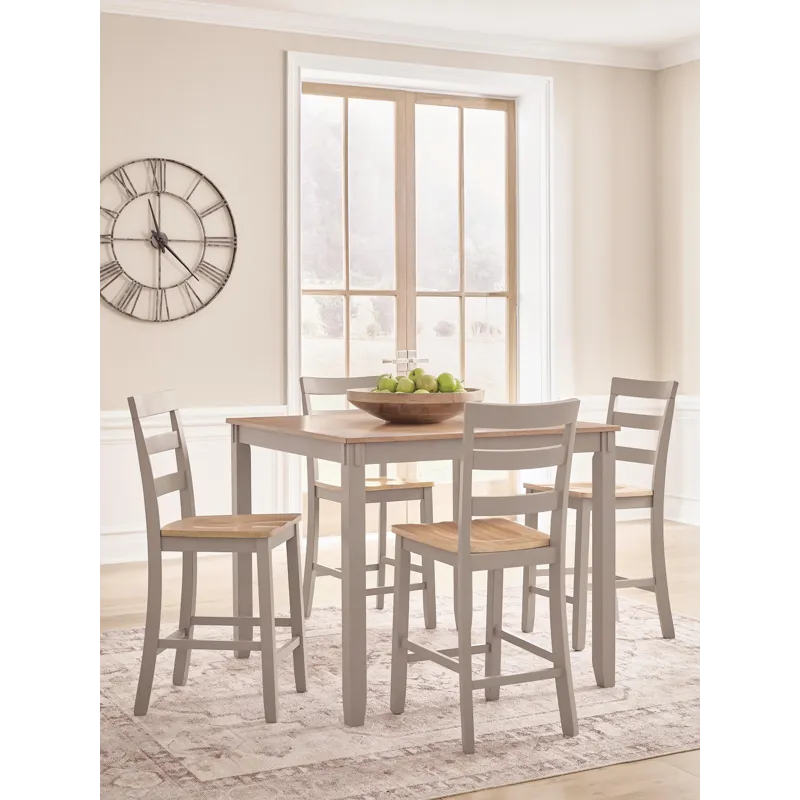 Harperfeld Counter Height Dining Table and 4 Counter Stools