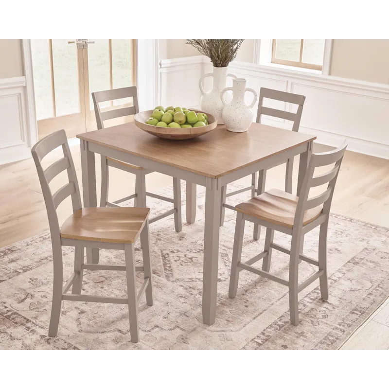 Harperfeld Counter Height Dining Table and 4 Counter Stools