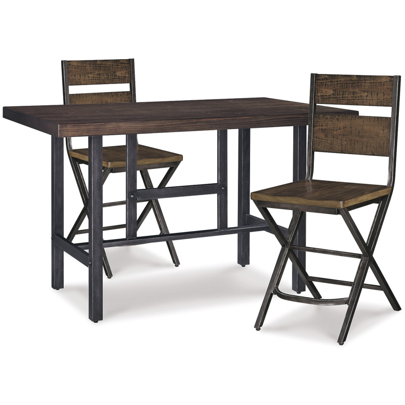 Kavara Counter Height Dining Table and 2 Barstools D469D9 by Signature