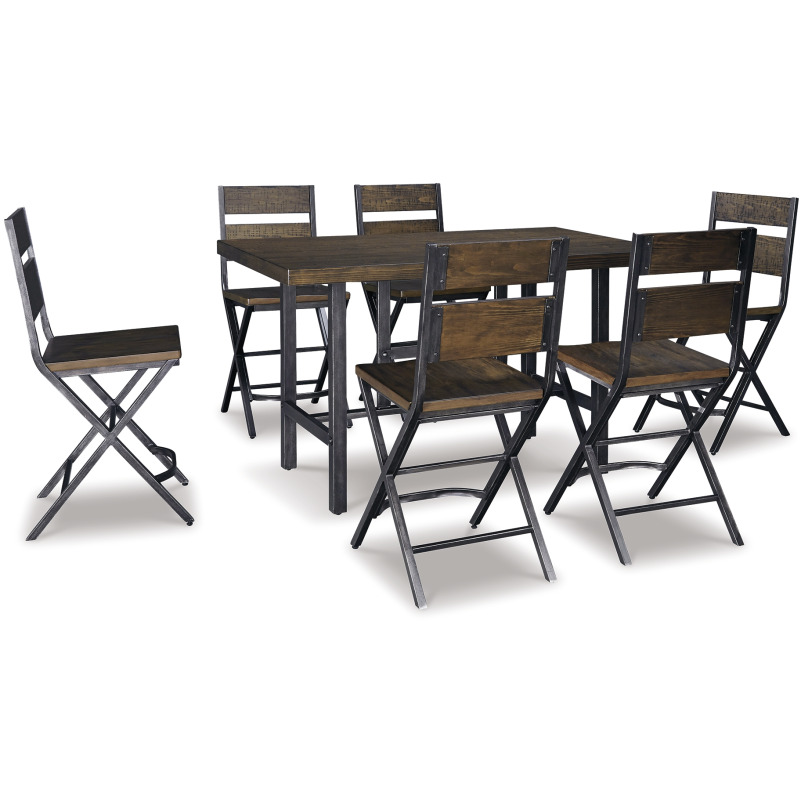 Kavara Counter Height Dining Table with 4 Barstools D469D3 by Signature