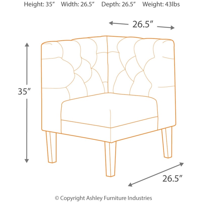 Tripton Corner Dining Room Bench D53007 by Signature Design by Ashley at Davis Furniture Store