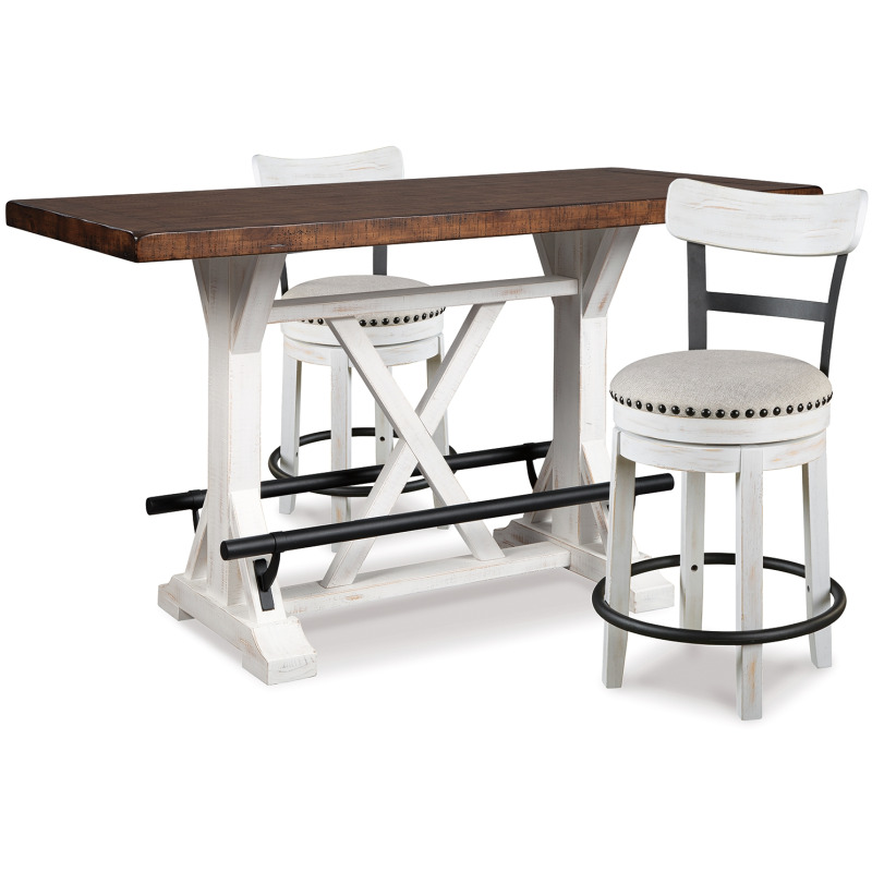 Valebeck Counter Height Dining Table and 2 Barstools NIS819767668 by