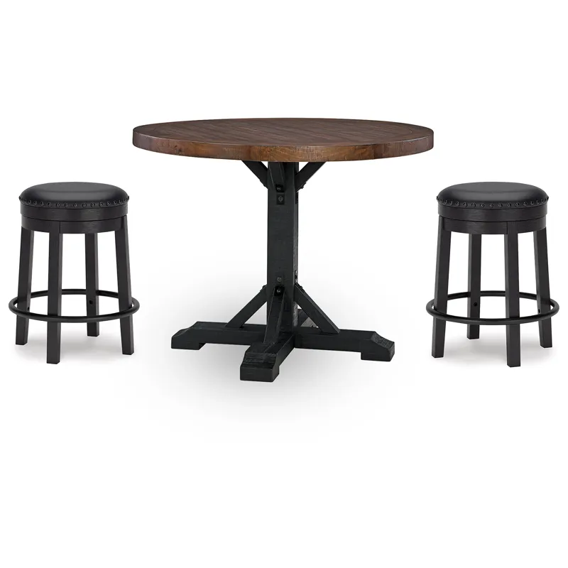 Valebeck Counter Height Dining Table and 2 Barstools