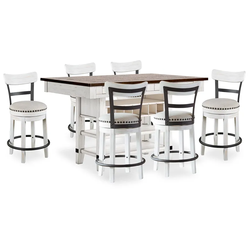 Valebeck Counter Height Dining Table and 6 Chairs