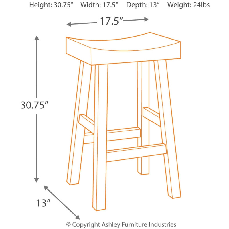 Glosco Bar Height Stool By Signature Design Ashley D548 030 Glosco Bar Height Stool