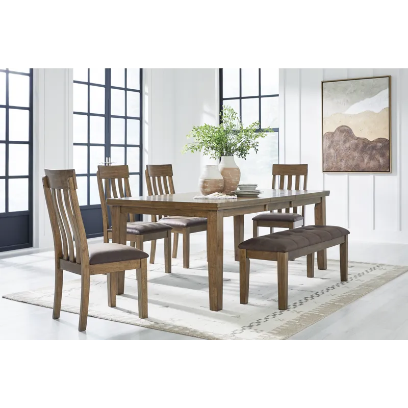 Broxtyn Extension Dining Table, 4 Chairs and Bench